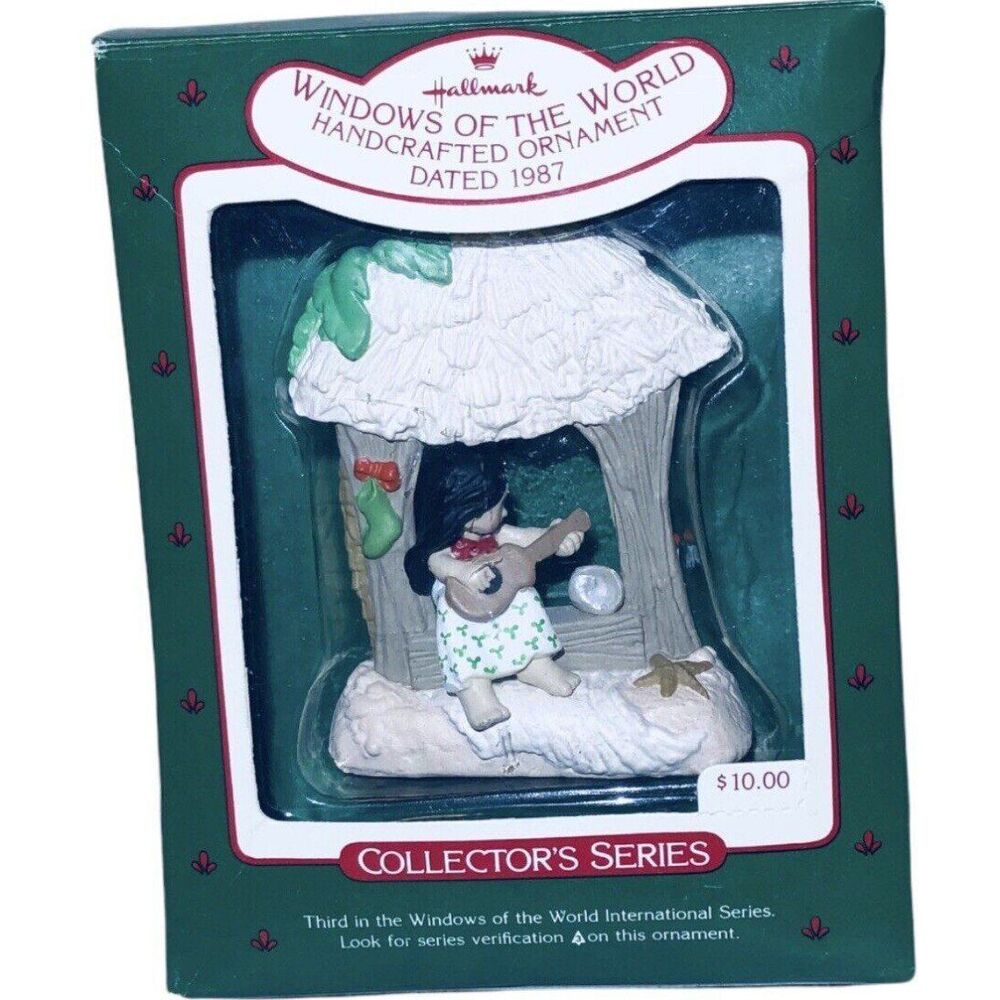 Hallmark 1987 Windows of the World “Christmas in  Polynesia” Ornament 3rd Series